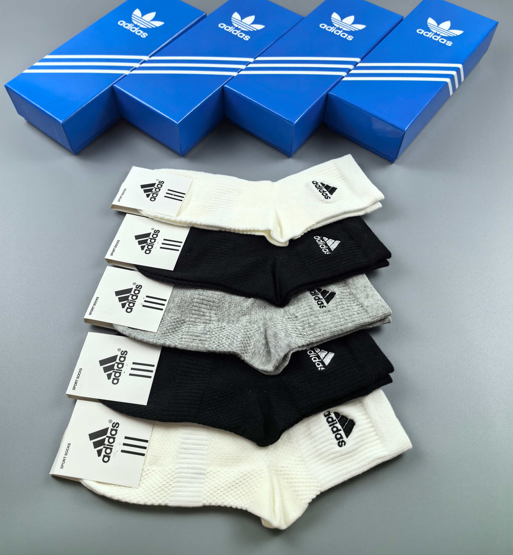 Adidas Cotton Crew Socks - 5-Pair Pack