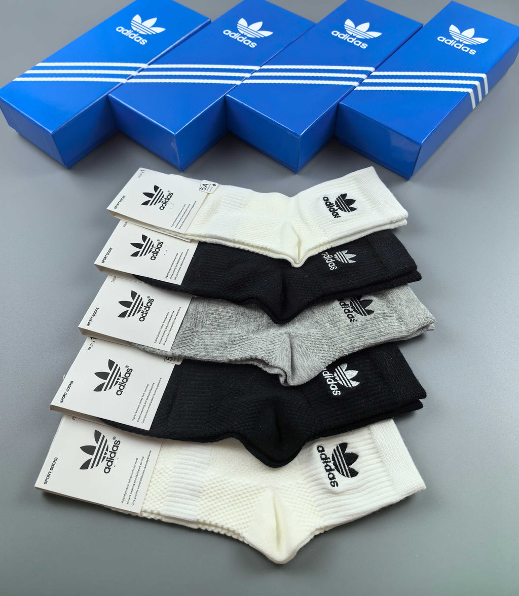 Adidas Cotton Crew Socks - 5-Pair Pack