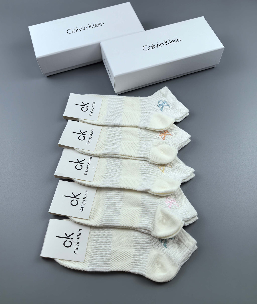Calvin Klein Cotton No-Show Socks - 5-Pair Box