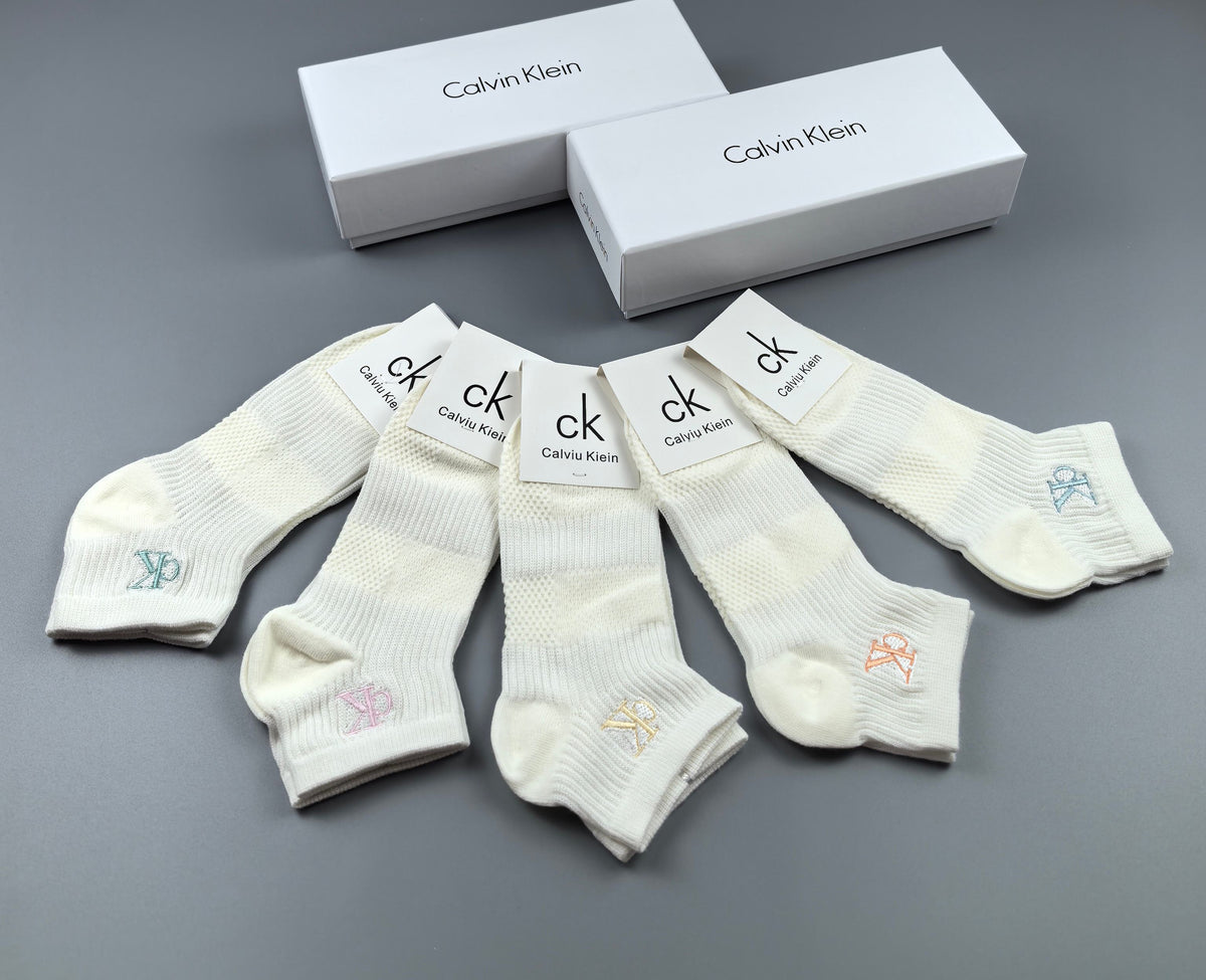 Calvin Klein Cotton No-Show Socks - 5-Pair Box