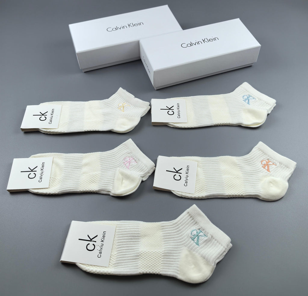 Calvin Klein Cotton No-Show Socks - 5-Pair Box
