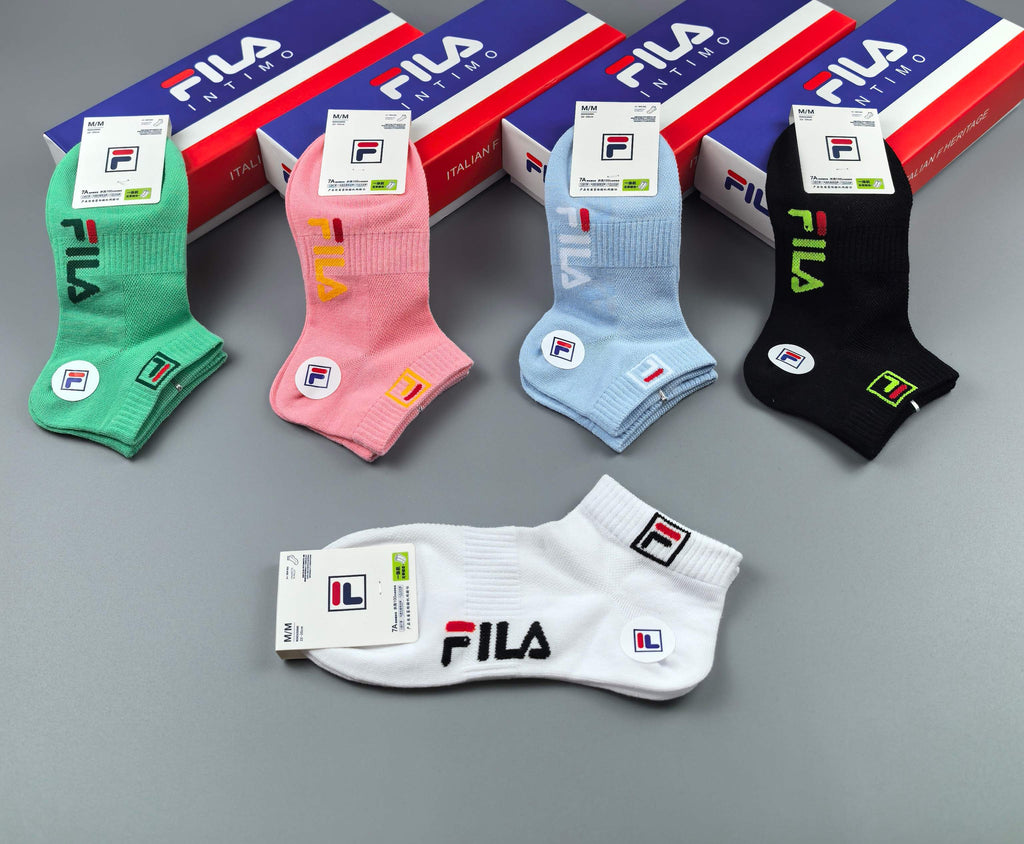 Fila Cotton Short Socks - 5-Pair Box
