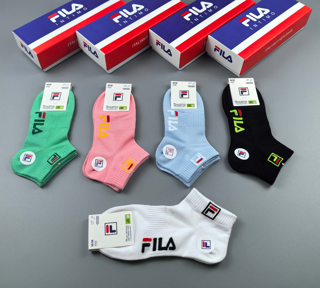 Fila Cotton Short Socks - 5-Pair Box