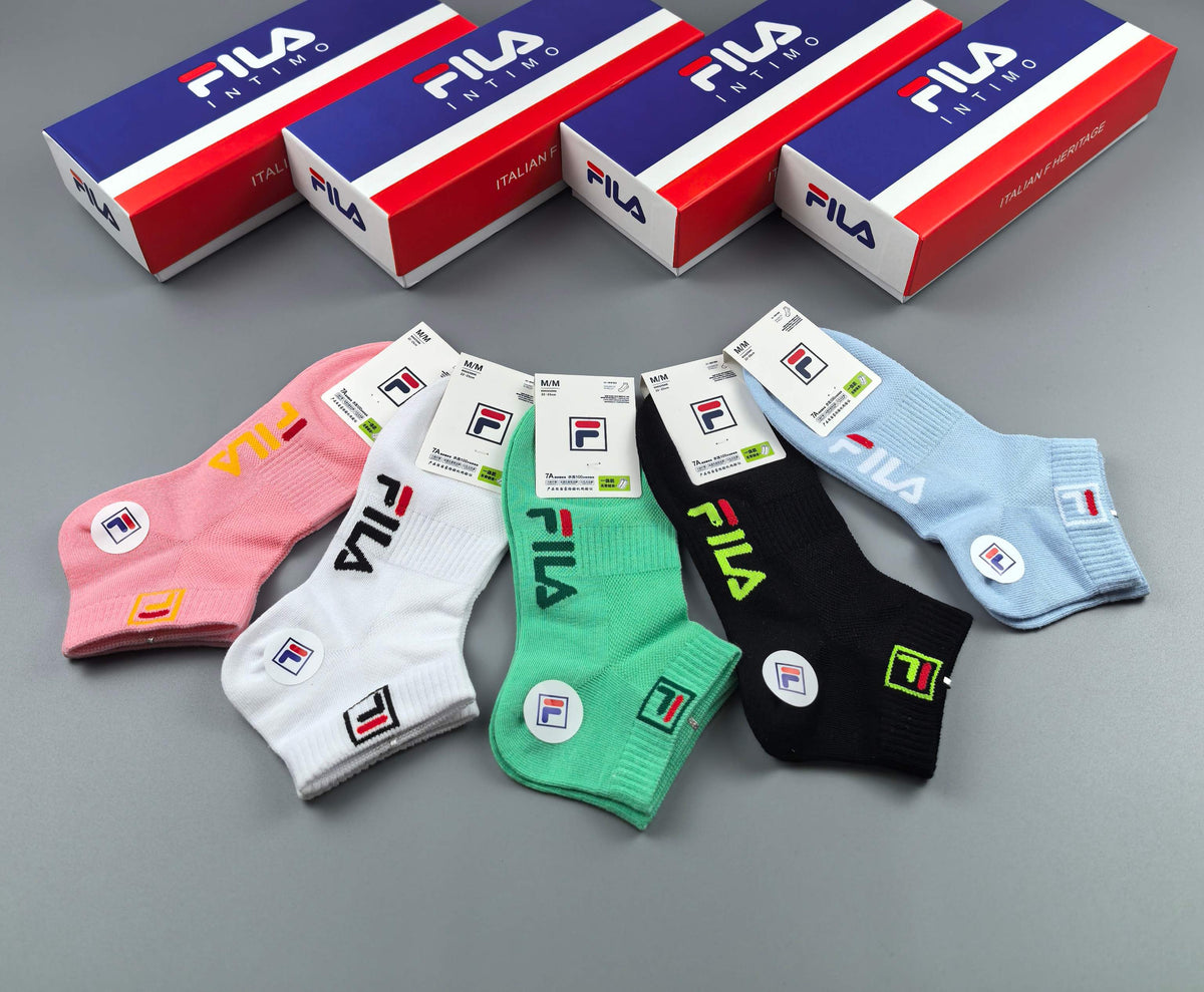 Fila Cotton Short Socks - 5-Pair Box