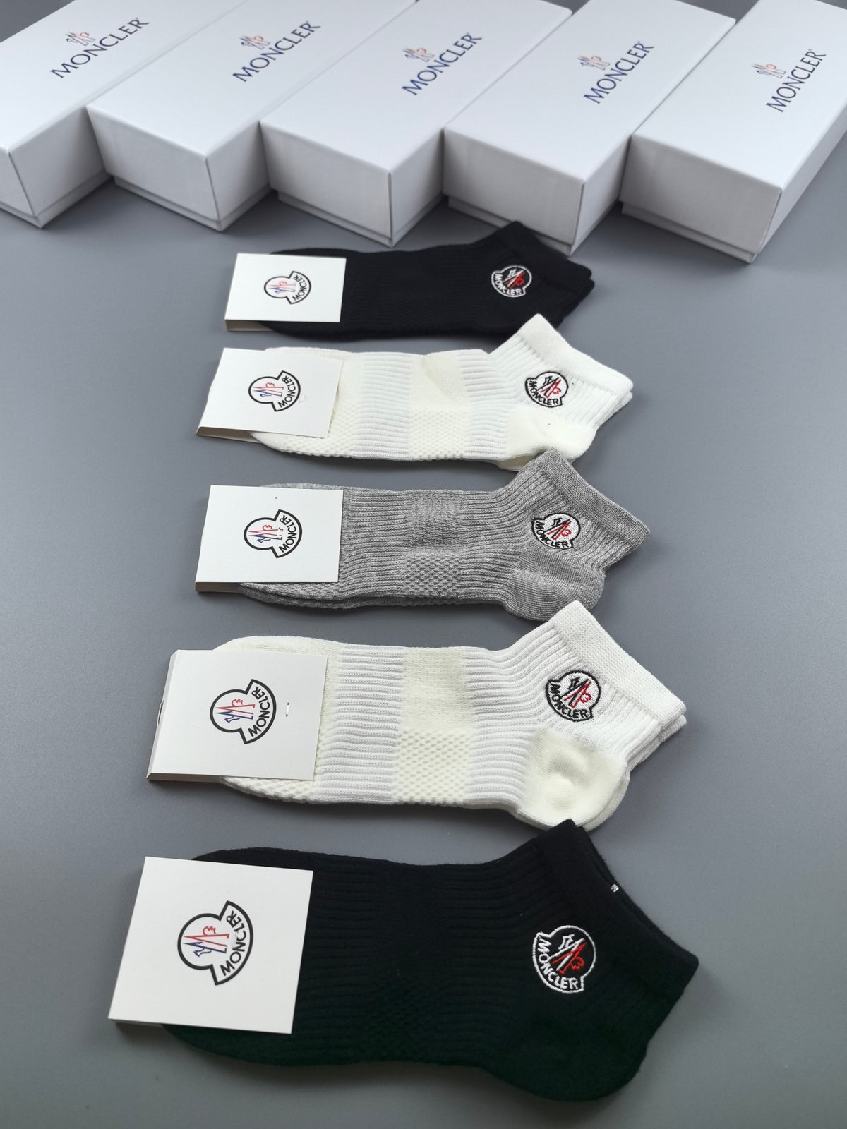 Moncler Cotton Short Socks - 5-Pair Pack