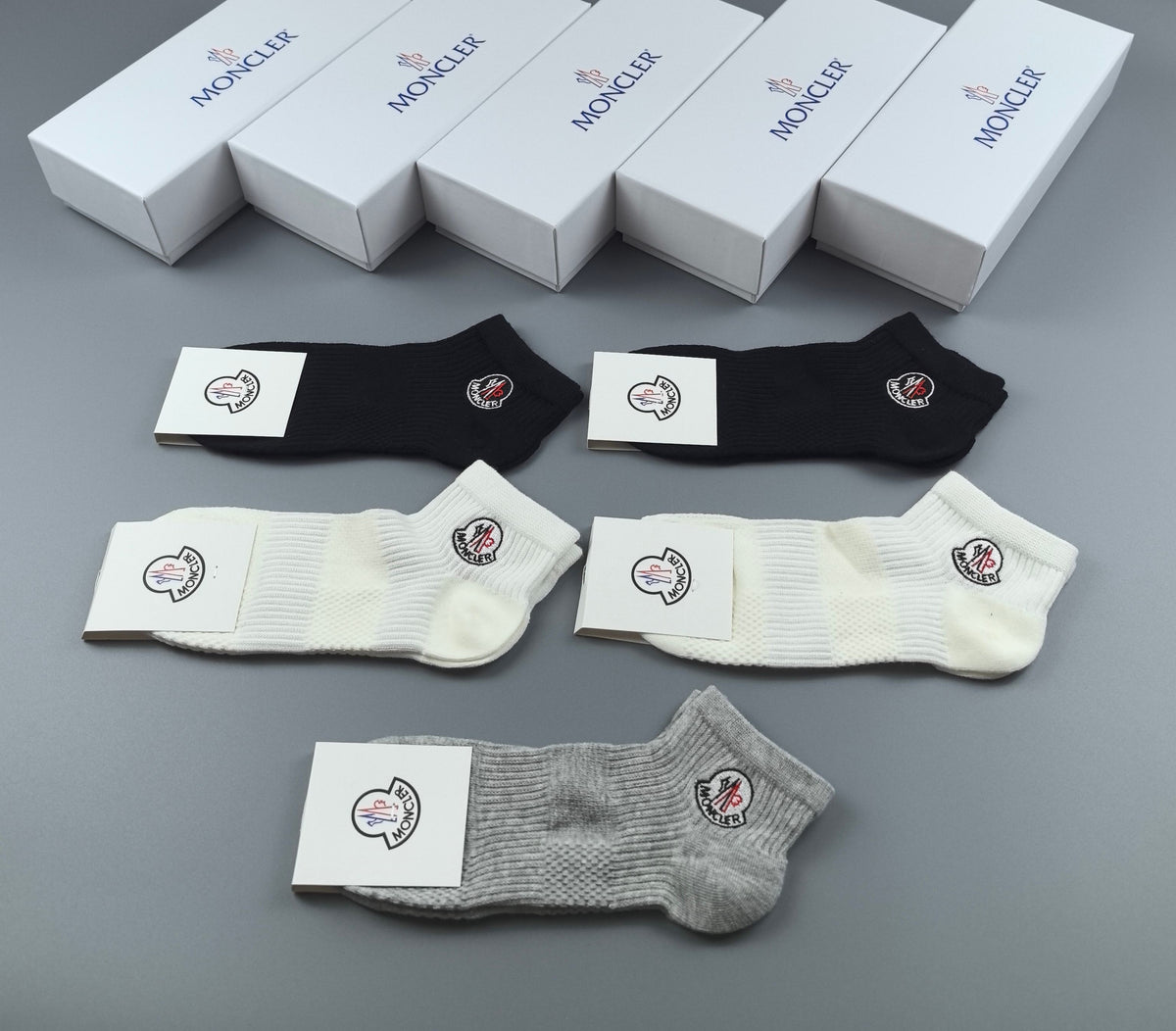 Moncler Cotton Short Socks - 5-Pair Pack