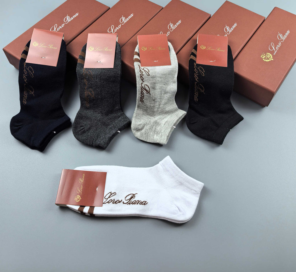 Loro Piana Restrained Wordmarks Ankle Socks