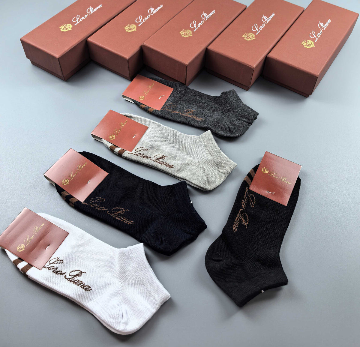 Loro Piana Restrained Wordmarks Ankle Socks