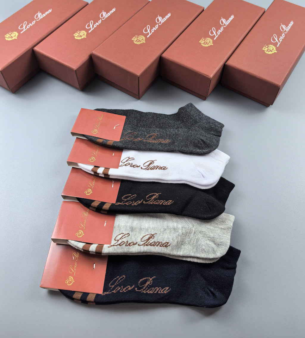 Loro Piana Restrained Wordmarks Ankle Socks
