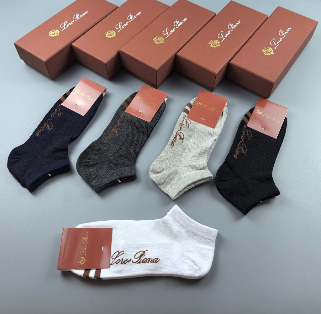 Loro Piana Restrained Wordmarks Ankle Socks