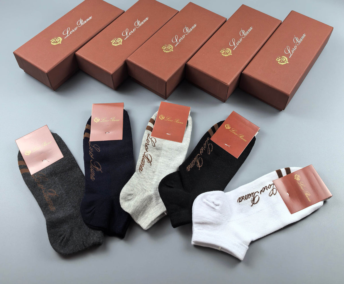 Loro Piana Restrained Wordmarks Ankle Socks