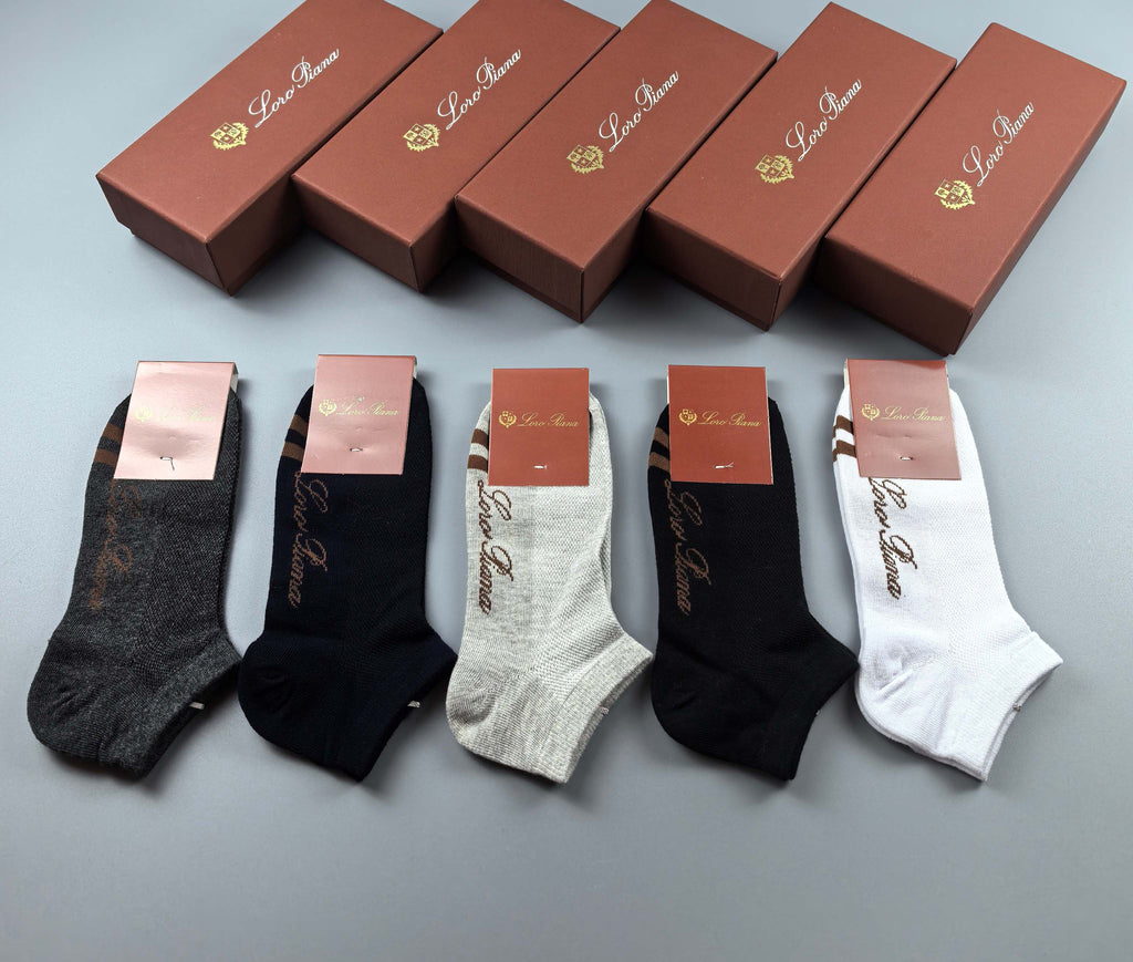 Loro Piana Restrained Wordmarks Ankle Socks