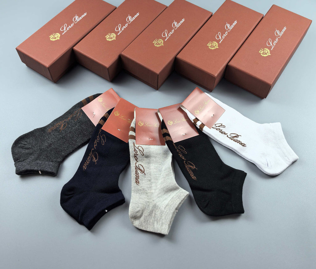 Loro Piana Restrained Wordmarks Ankle Socks