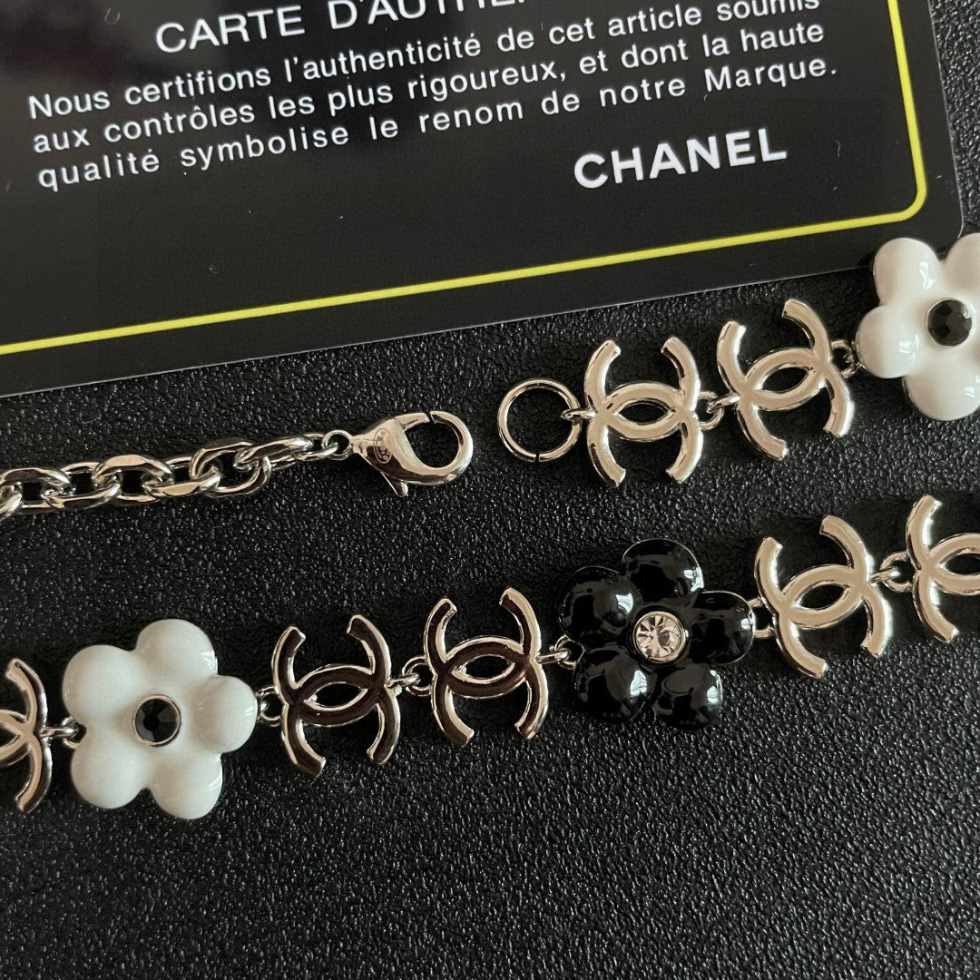 Camellia Pendant Necklace in Polished Metal-Tone – Camellia Detail – Design 014 main product view