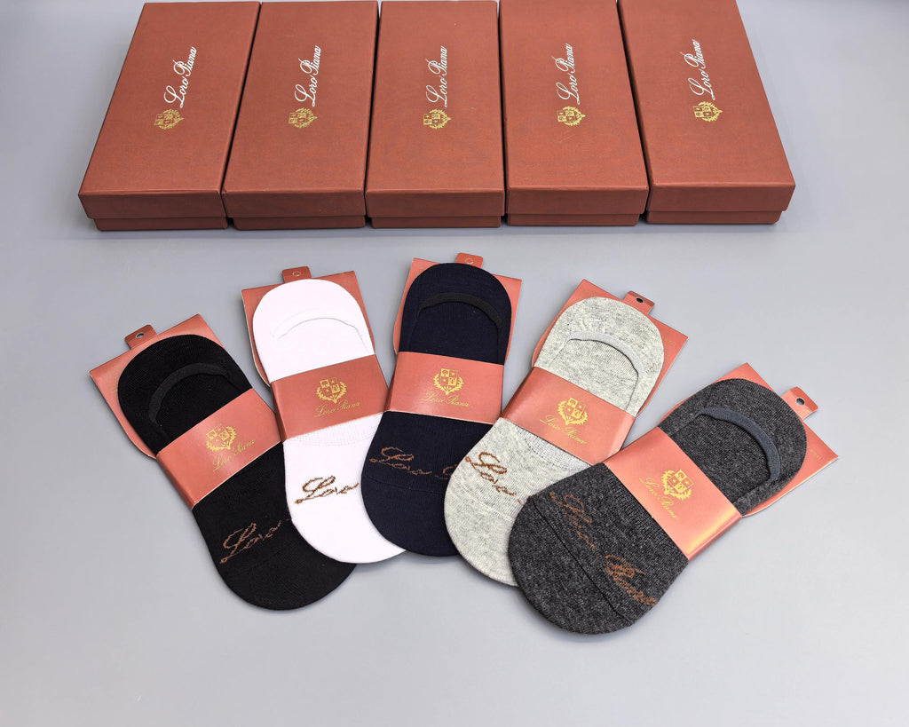 Loro Piana Restrained Wordmarks No-Show Socks