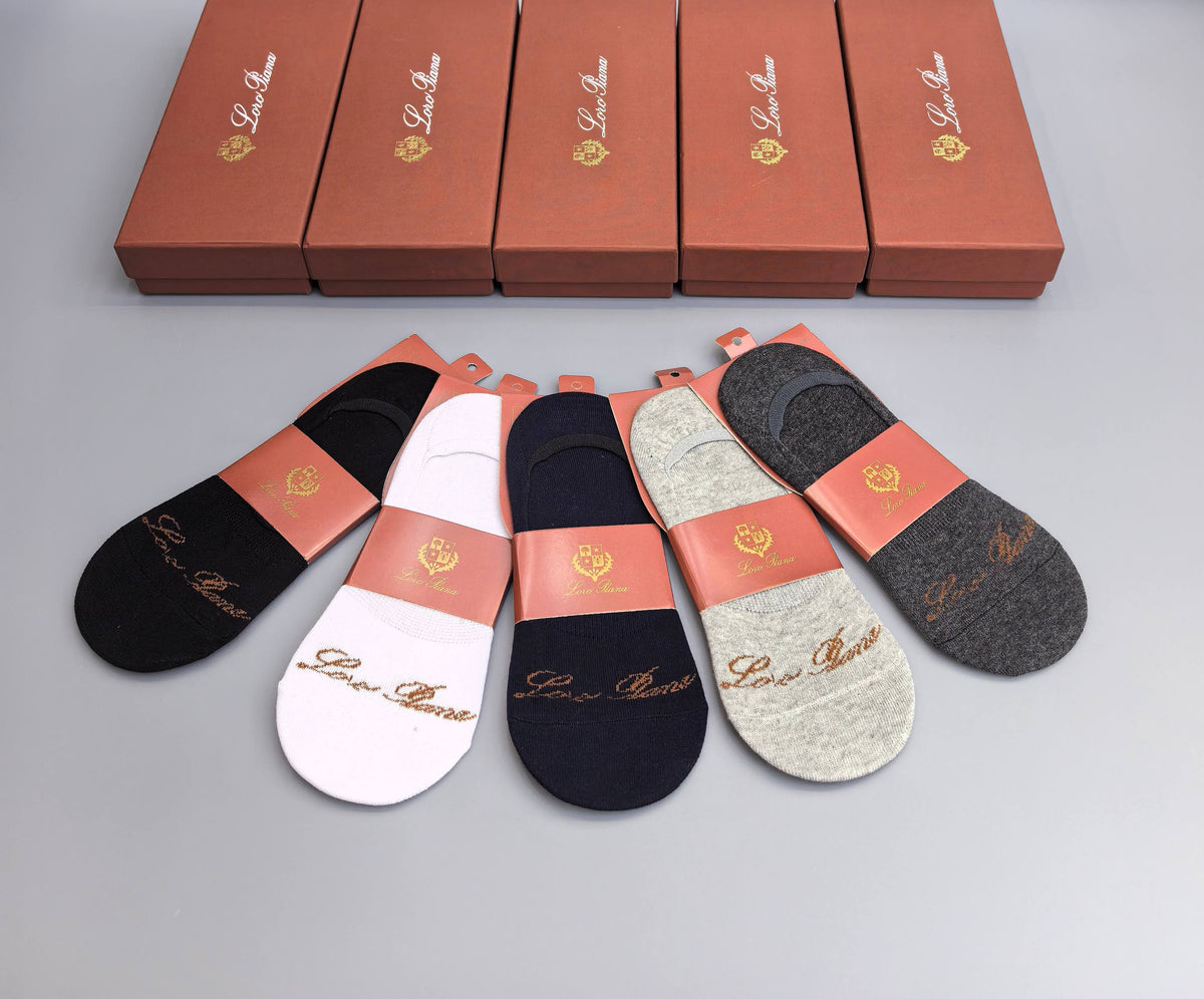 Loro Piana Restrained Wordmarks No-Show Socks