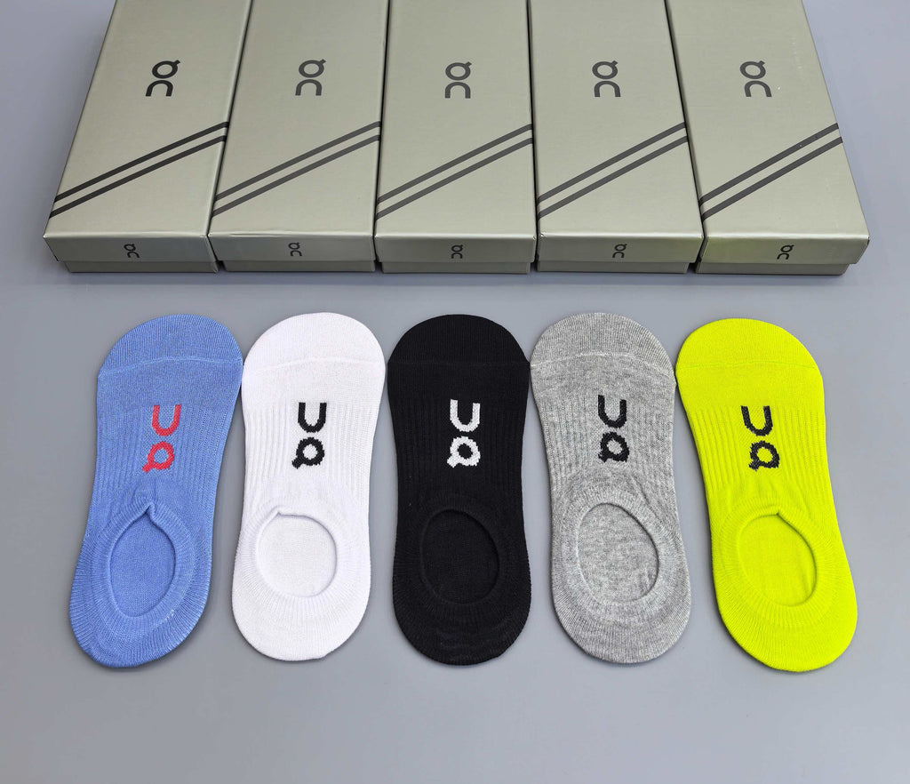 On Cotton Short Socks - 5-Pair Pack
