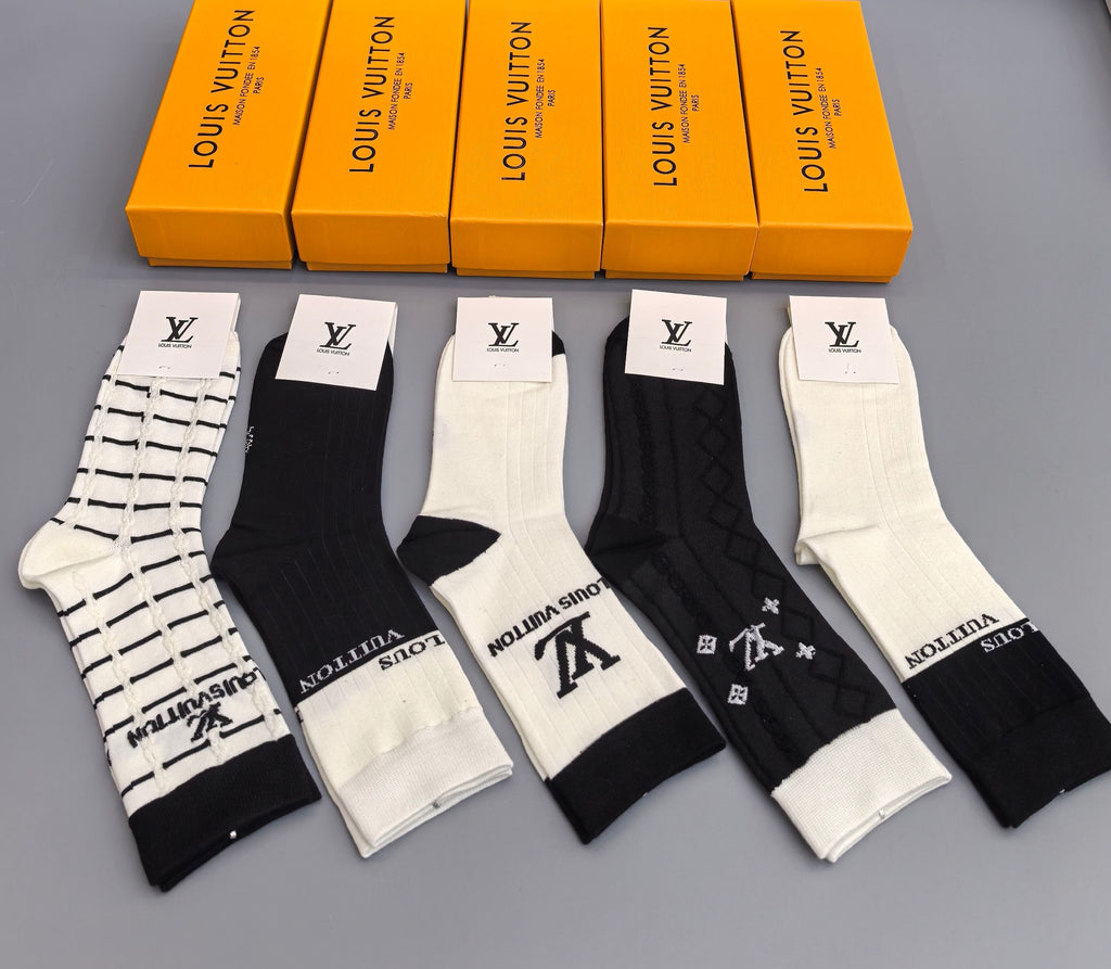 Louis Vuitton Cotton Short Socks - 5-Pair Pack