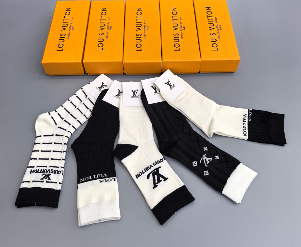 Louis Vuitton Cotton Short Socks - 5-Pair Pack