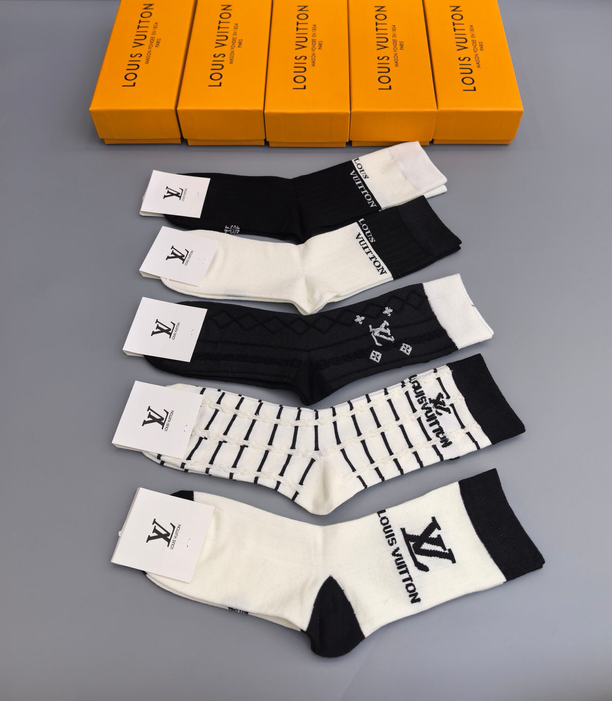 Louis Vuitton Cotton Short Socks - 5-Pair Pack
