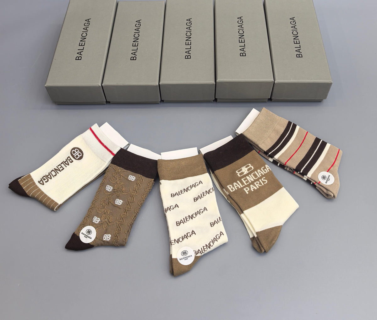 Balenciaga Crew Socks - 5-Pair Pack