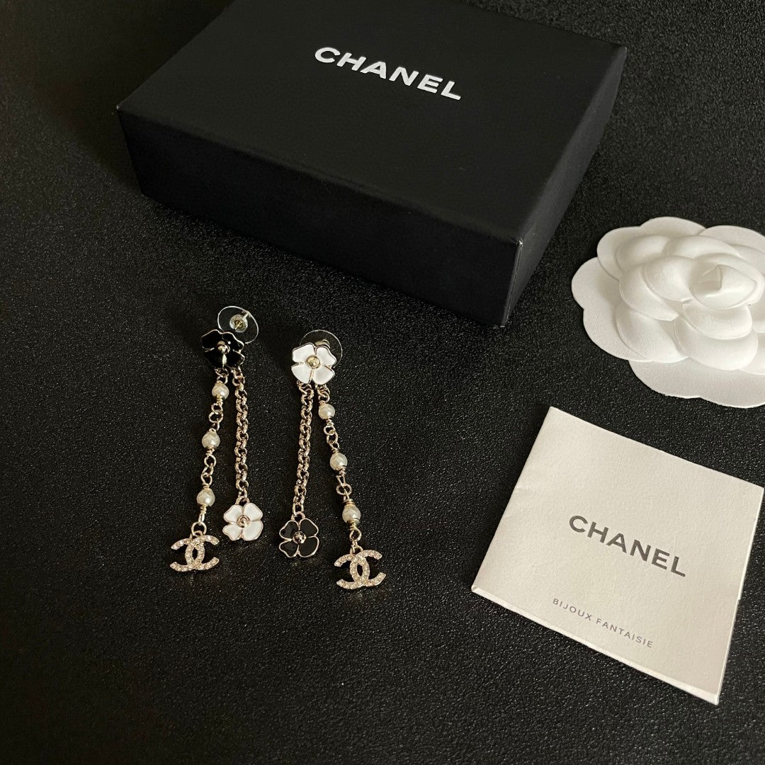 Camellia Statement Earrings in Polished Metal-Tone – Camellia Detail styled product view