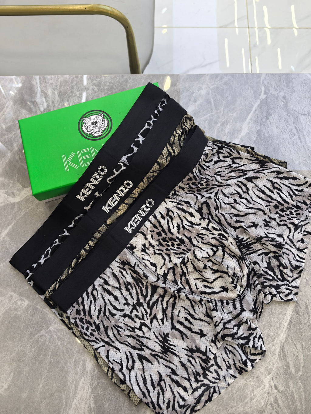 Kenzo Nylon Blend Men's Boxer Briefs - 3-Piece Box