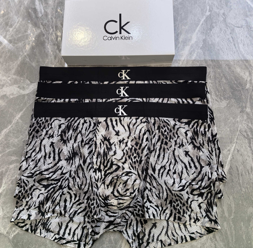 Calvin Klein Nylon Blend Men's Boxer Briefs - 3-Piece Box
