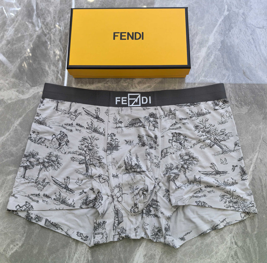 Fendi Modal Men's Boxer Briefs - 3-Piece Box