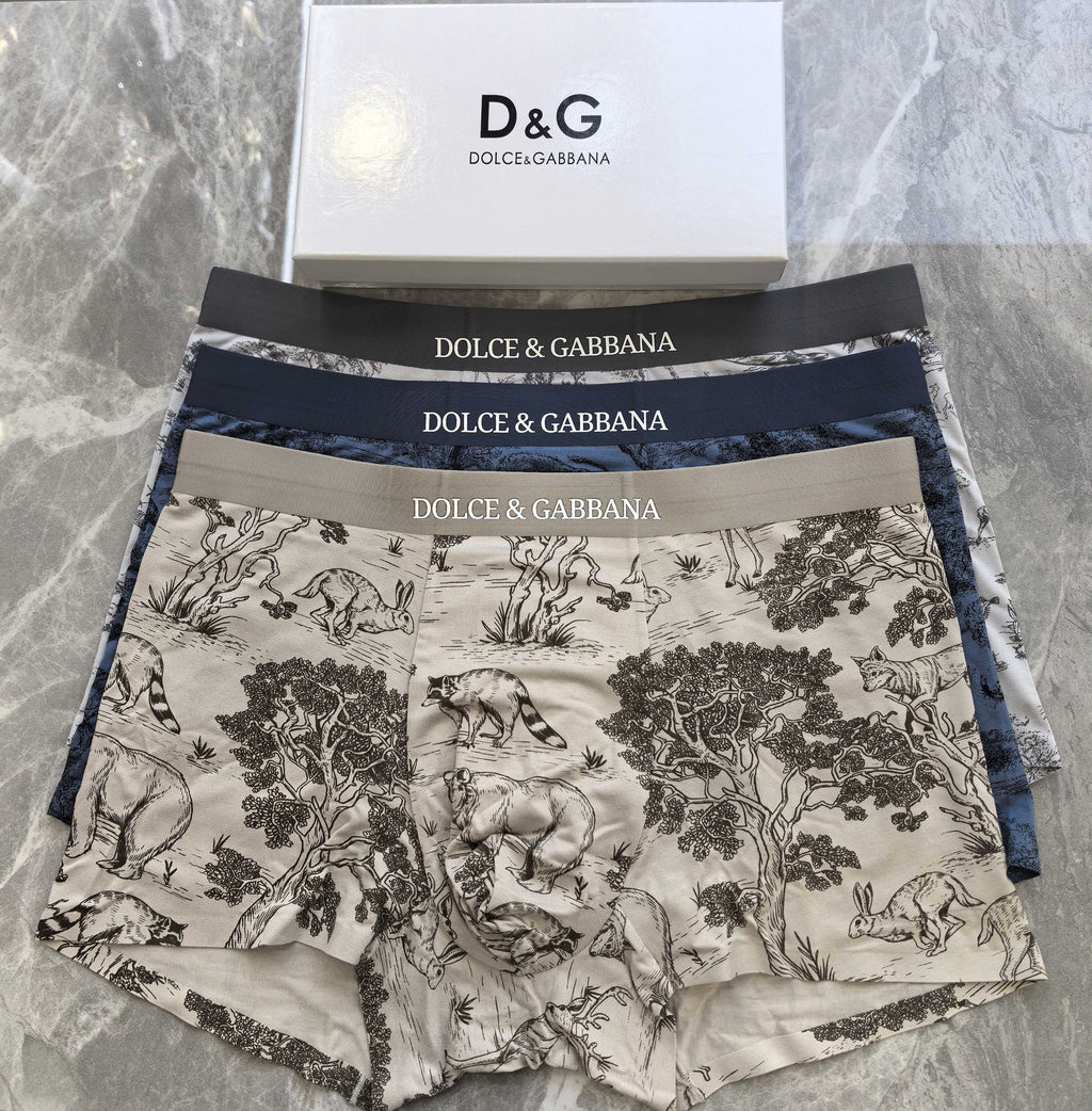 Dolce & Gabbana Modal Men's Boxer Briefs - 3-Piece Box