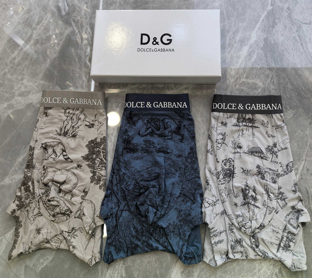 Dolce & Gabbana Modal Men's Boxer Briefs - 3-Piece Box