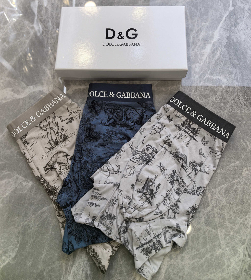 Dolce & Gabbana Modal Men's Boxer Briefs - 3-Piece Box