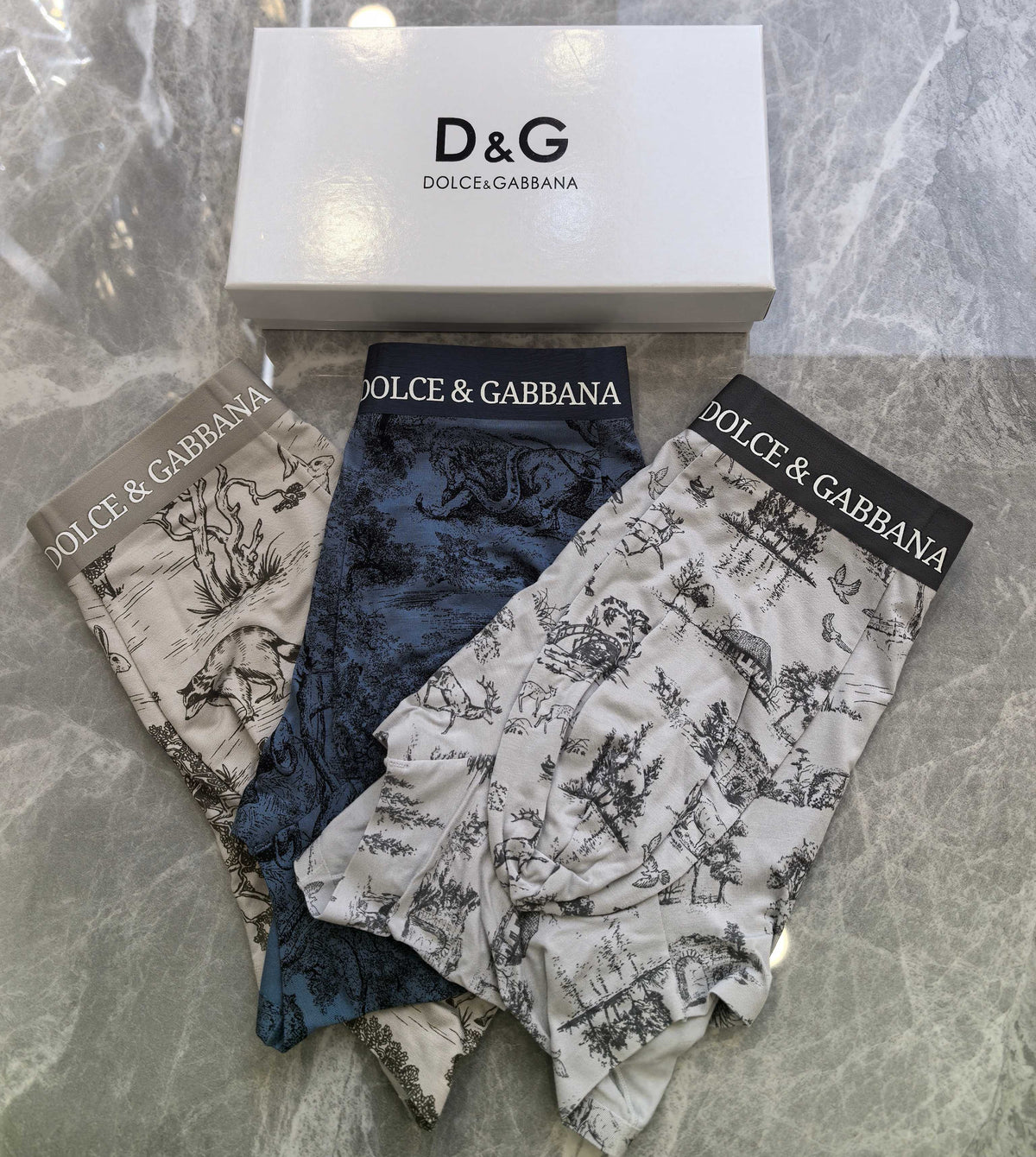 Dolce & Gabbana Modal Men's Boxer Briefs - 3-Piece Box