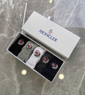 Moncler Cotton Visible Branded Cuff Or Emblem Details No-Show Socks - 5-Pair Set