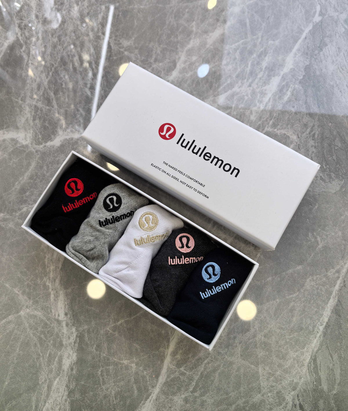 Lululemon Tonal Logo Details Ankle Socks
