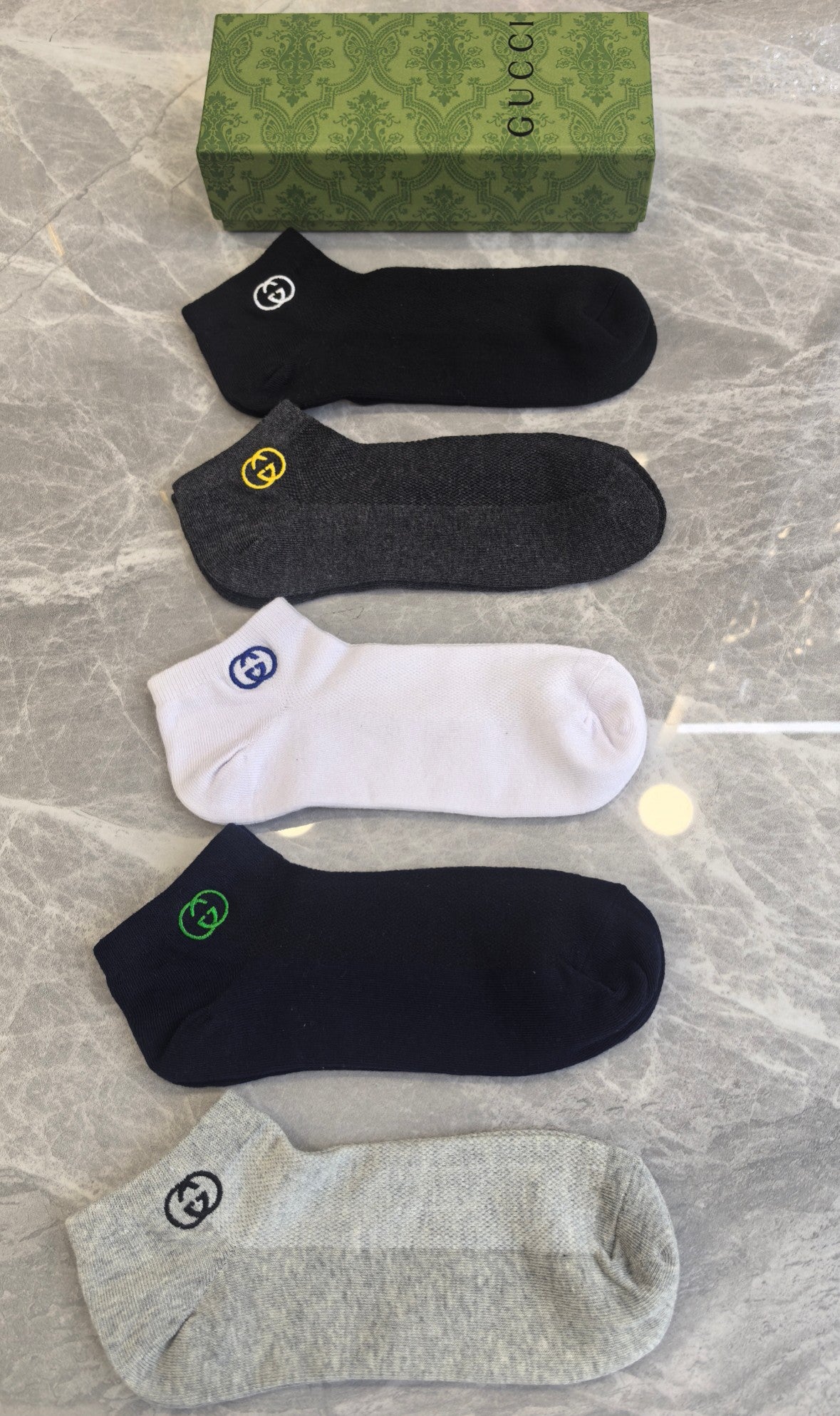 Gucci Cotton No-Show Socks - 5-Pair Set