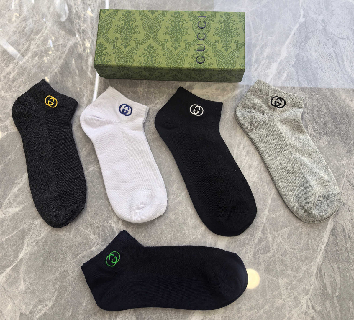 Gucci Massage No-Show Socks – 5-Pair Pack