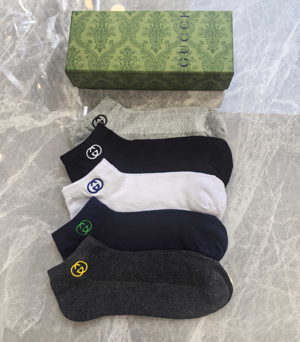 Gucci Massage No-Show Socks – 5-Pair Pack