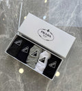 Prada Triangular Emblem Details Ankle Socks - 5-Pair Set