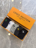 Louis Vuitton Visible Branded Cuff Or Emblem Details No-Show Socks - 5-Pair Set
