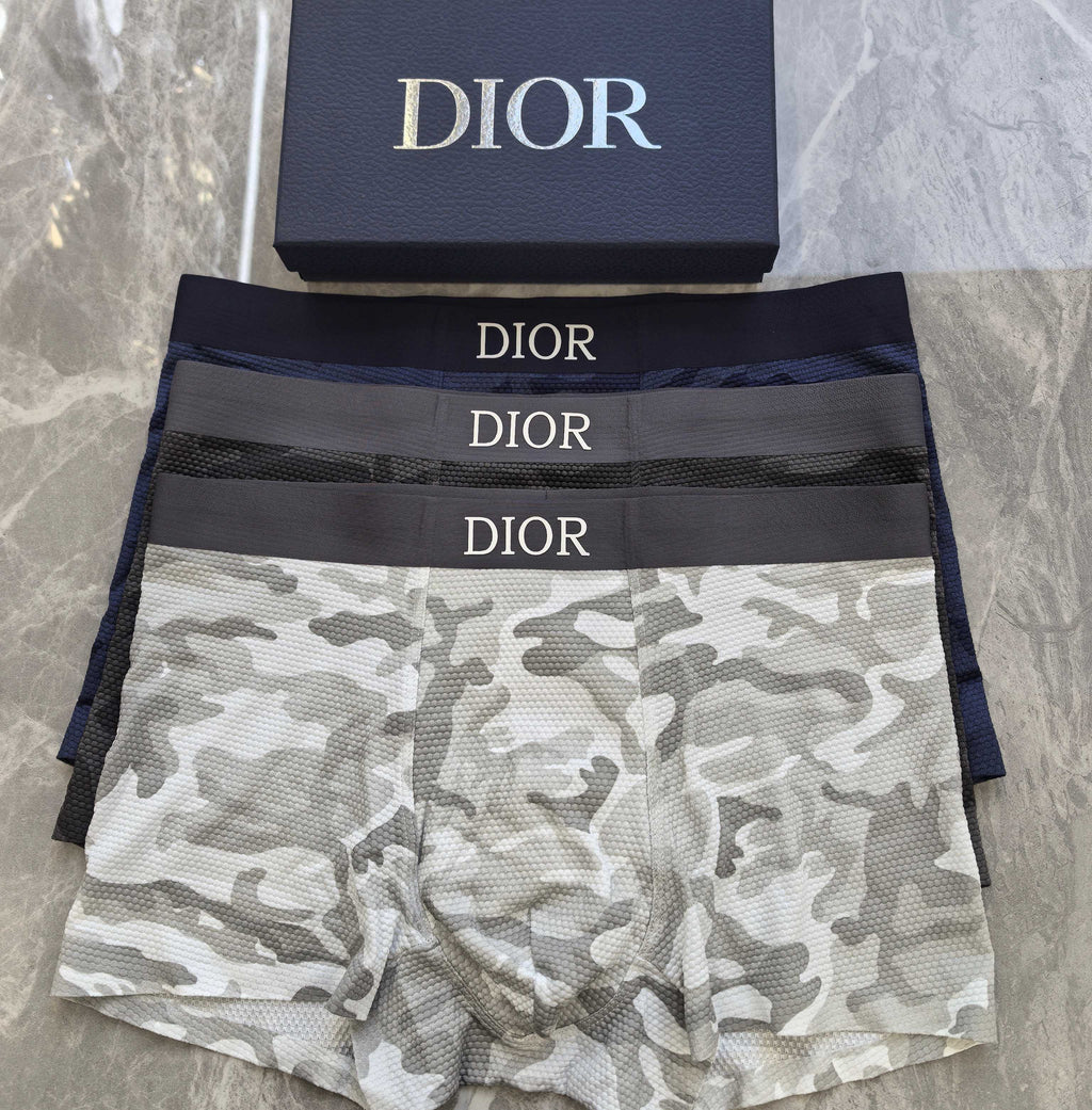 Dior Nylon Blend Men's Boxer Briefs - 3-Piece Box
