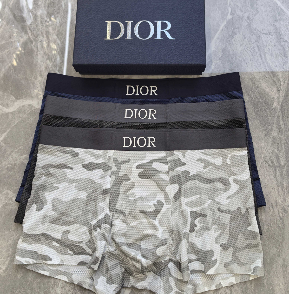 Dior Nylon Blend Men's Boxer Briefs - 3-Piece Box
