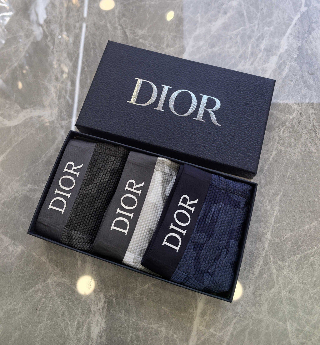 Dior Nylon Blend Men's Boxer Briefs - 3-Piece Box