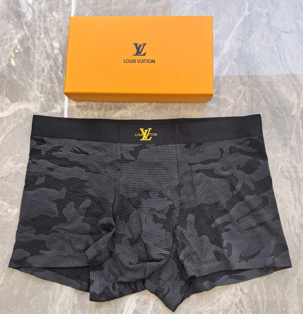 Louis Vuitton Blue Camo Boxer Briefs 3-Piece Box Collection