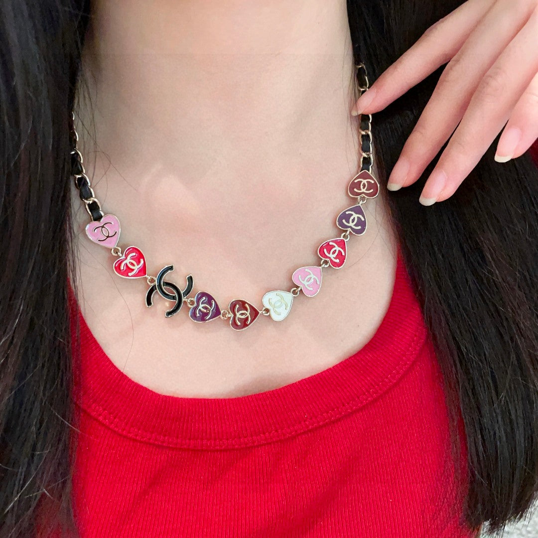 Heart Pendant Necklace in Polished Metal-Tone main product view