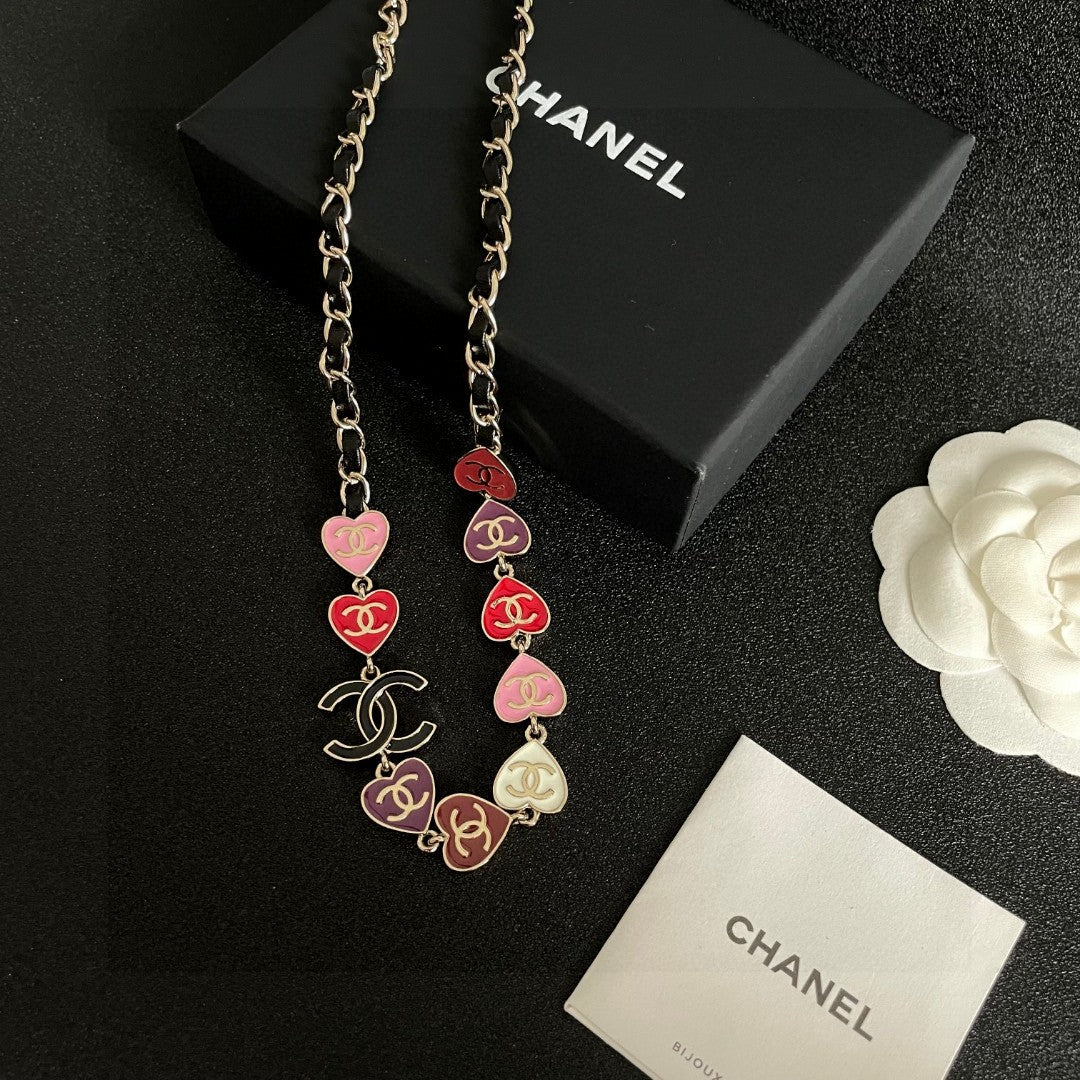 Heart Pendant Necklace in Polished Metal-Tone styled product view