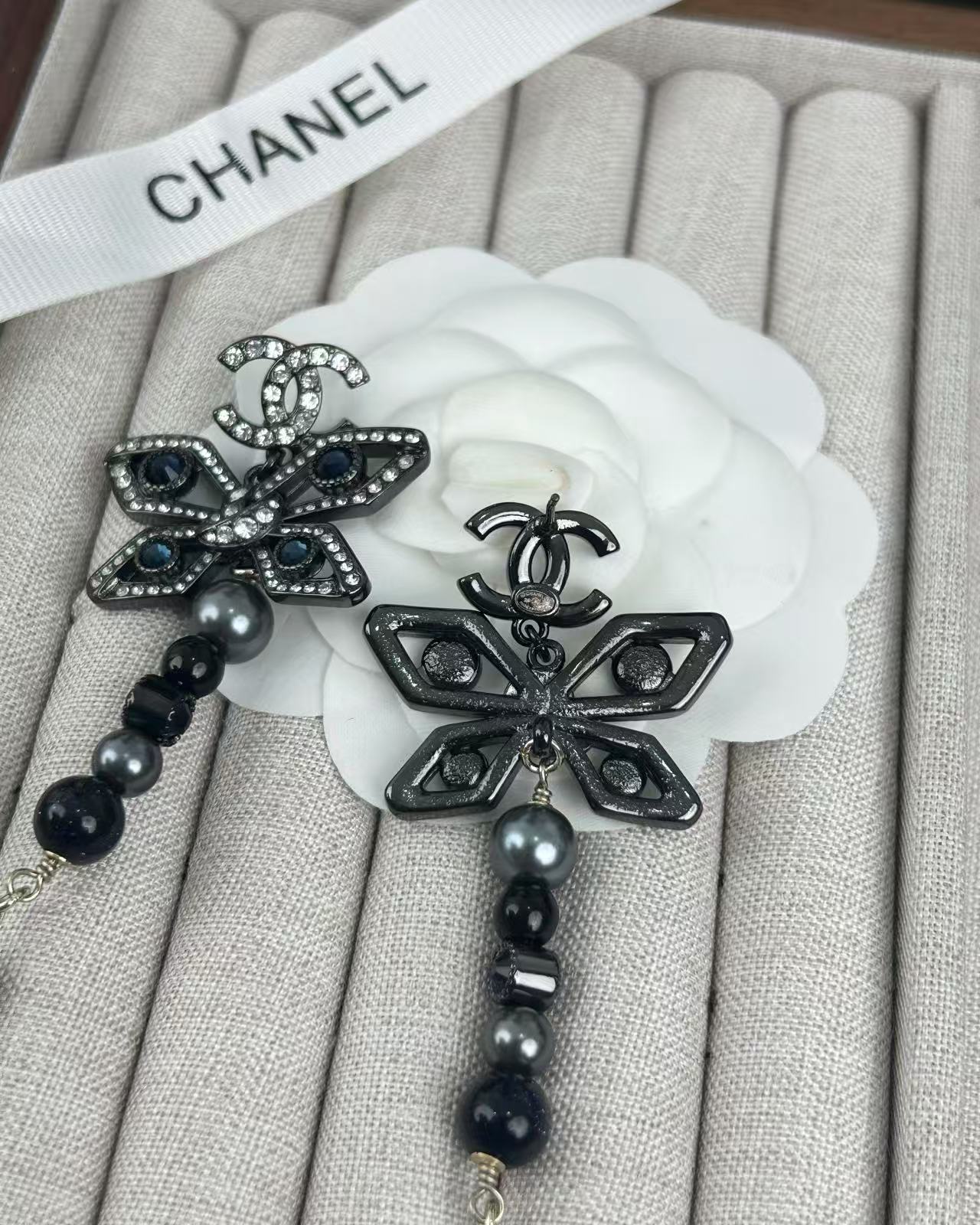 Butterfly Statement Earrings in Polished Metal-Tone styled product view