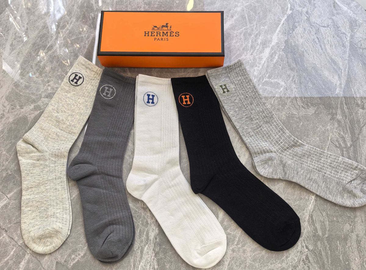 Hermes Crew Socks - 5-Pair Pack