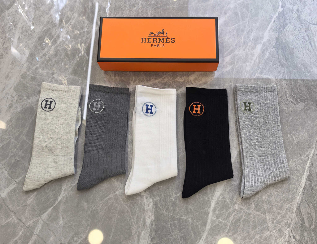 Hermes Crew Socks - 5-Pair Pack