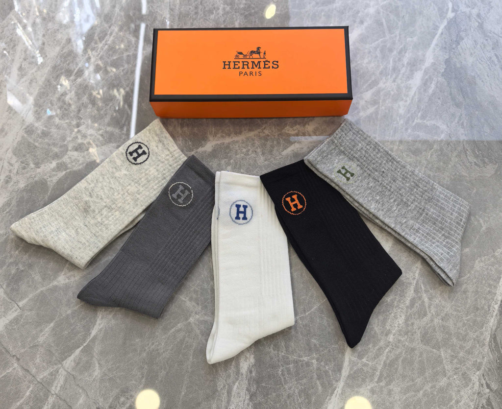 Hermes Crew Socks - 5-Pair Pack